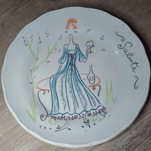 Elegant Blue and White Decorative Plate